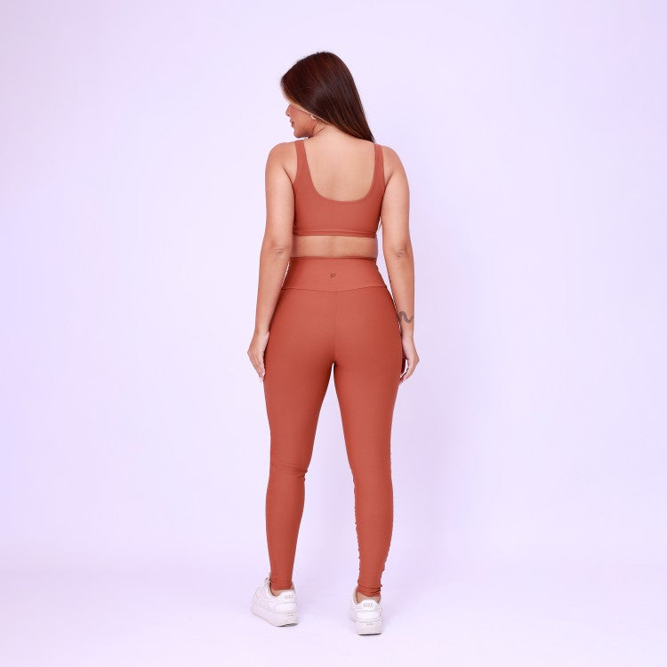 Legging Bolsos Running - Chocolate