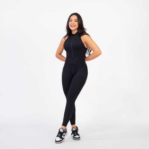 Macacão Racer Zip - Preto