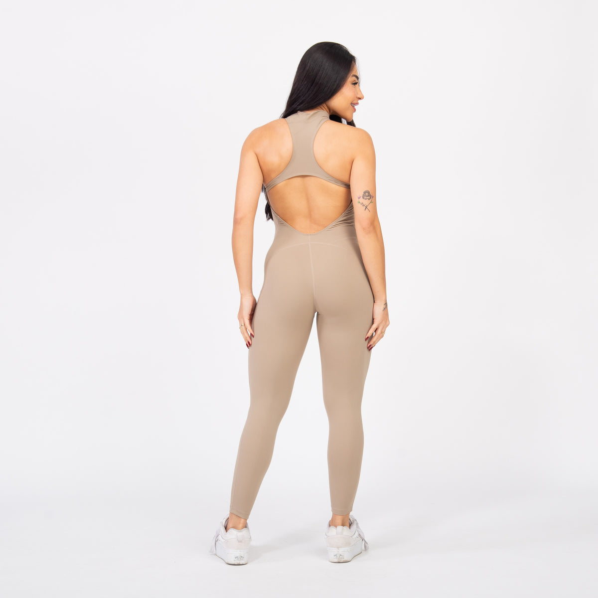Macacão Racer Zip - Caqui