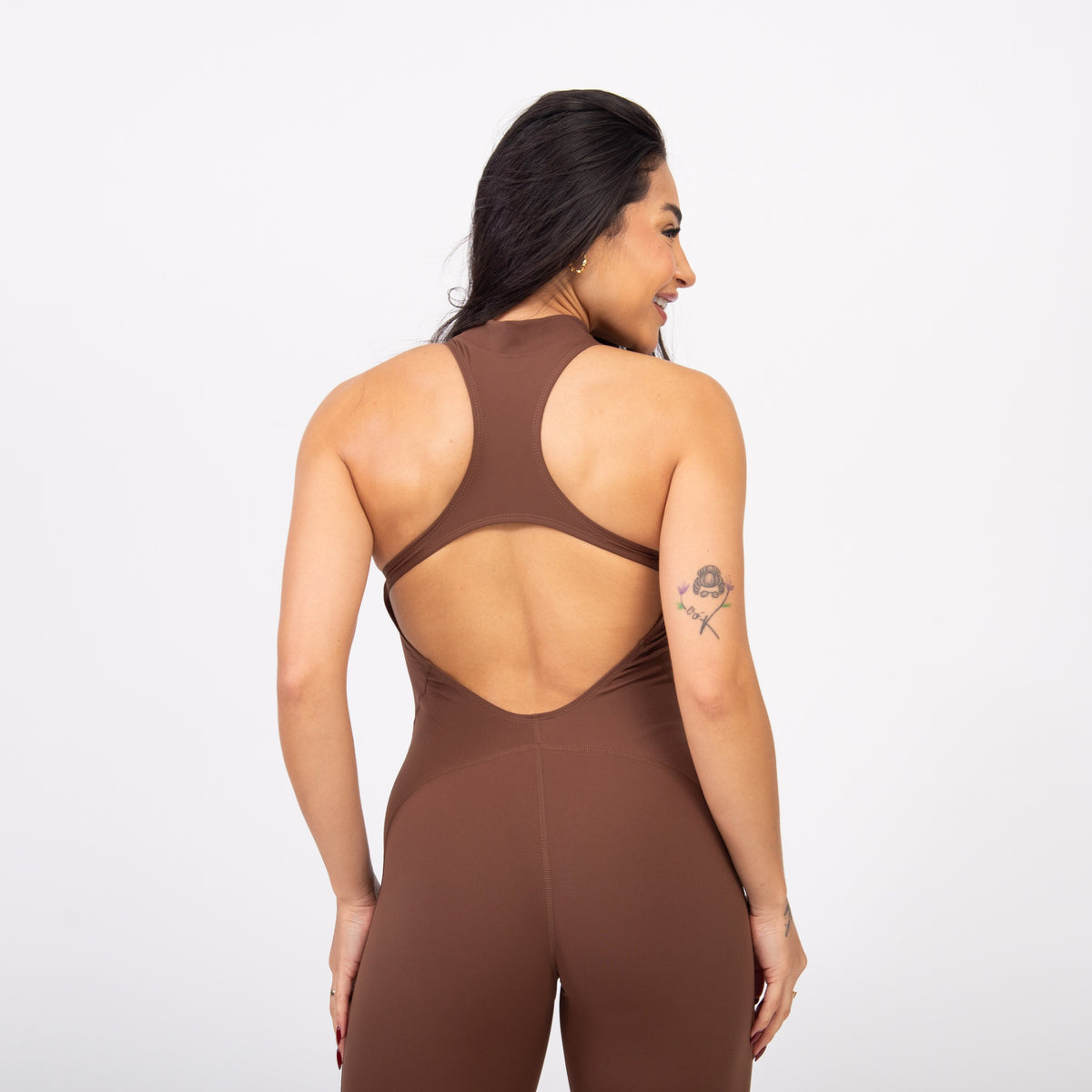 Macacão Racer Zip - Avelã