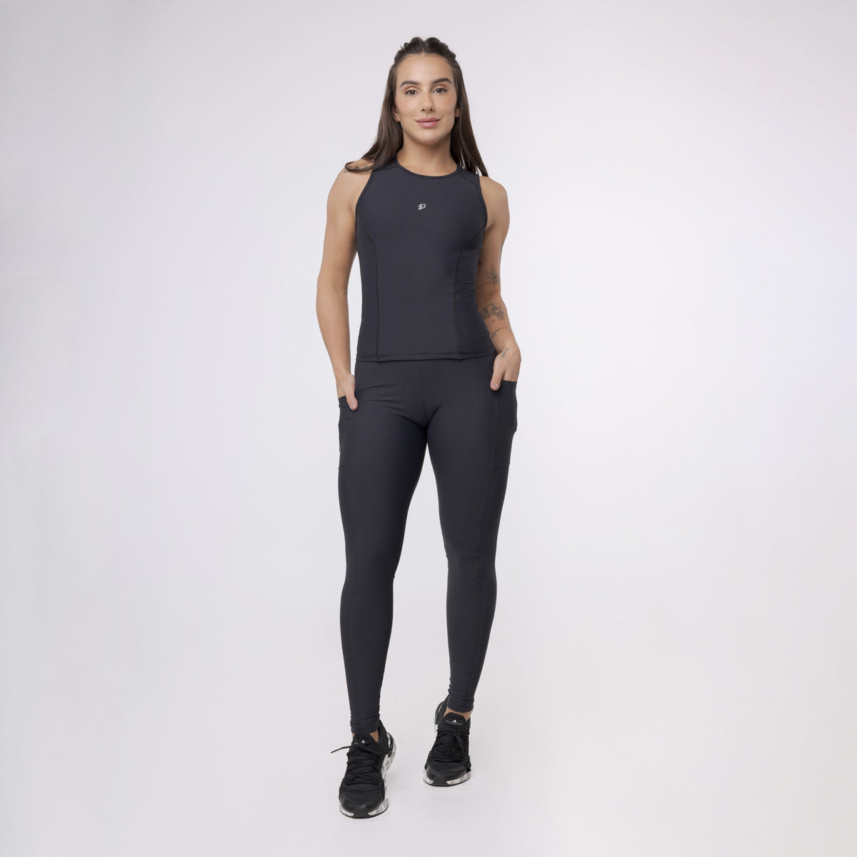 Legging Básica com Bolso - Preto