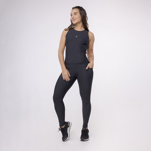 Legging Básica com Bolso - Preto