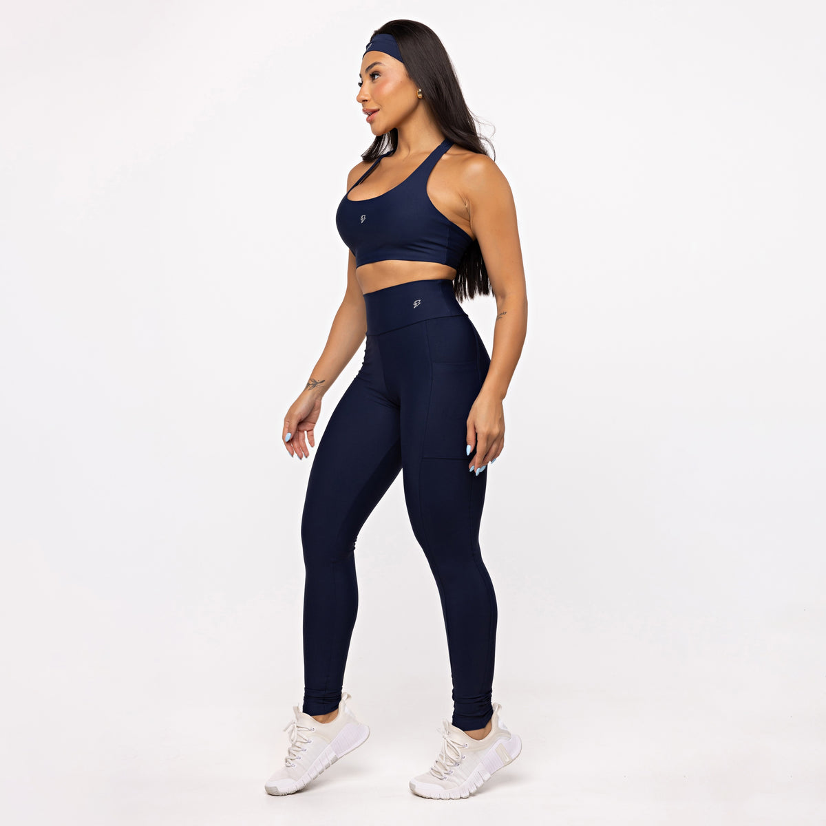 Legging Básica com Bolso - Marinho Profundo