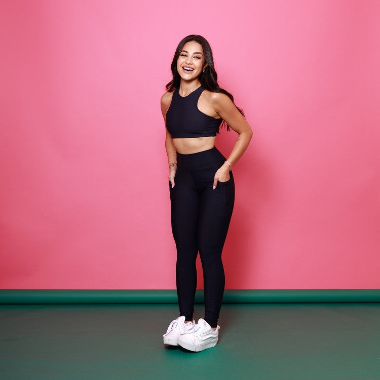 Legging Básica com Bolso - Preto