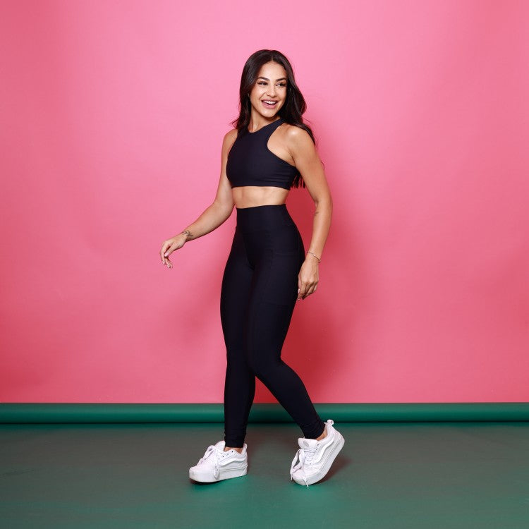 Legging Básica com Bolso - Preto