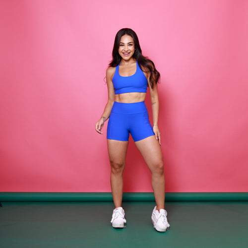 Short Anatômico Com Bolso - Azul Royal