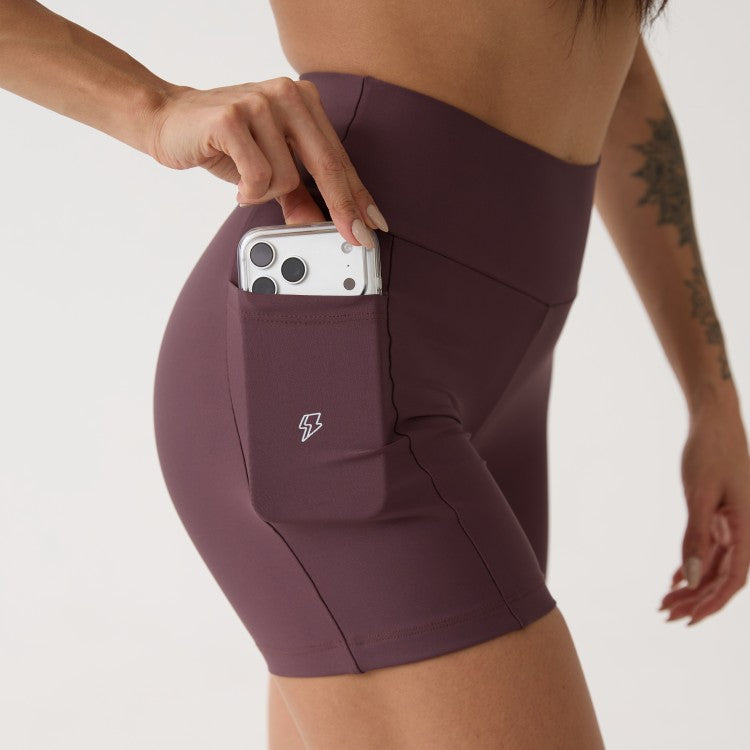 Short Bolso Unilateral - Ameixa