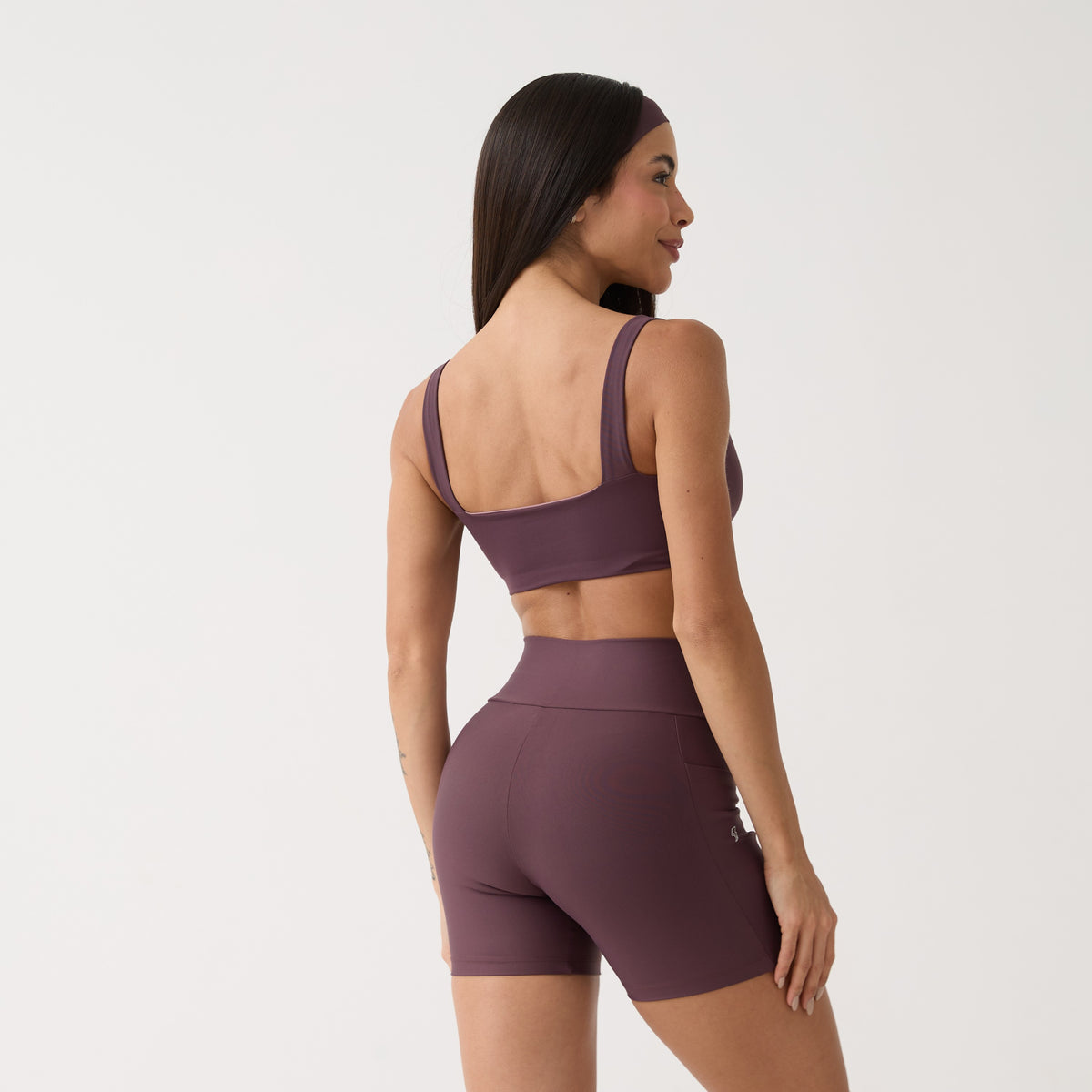 Short Bolso Unilateral - Ameixa