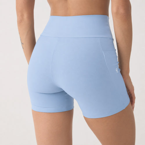 Short Bolso Unilateral - Azul Névoa