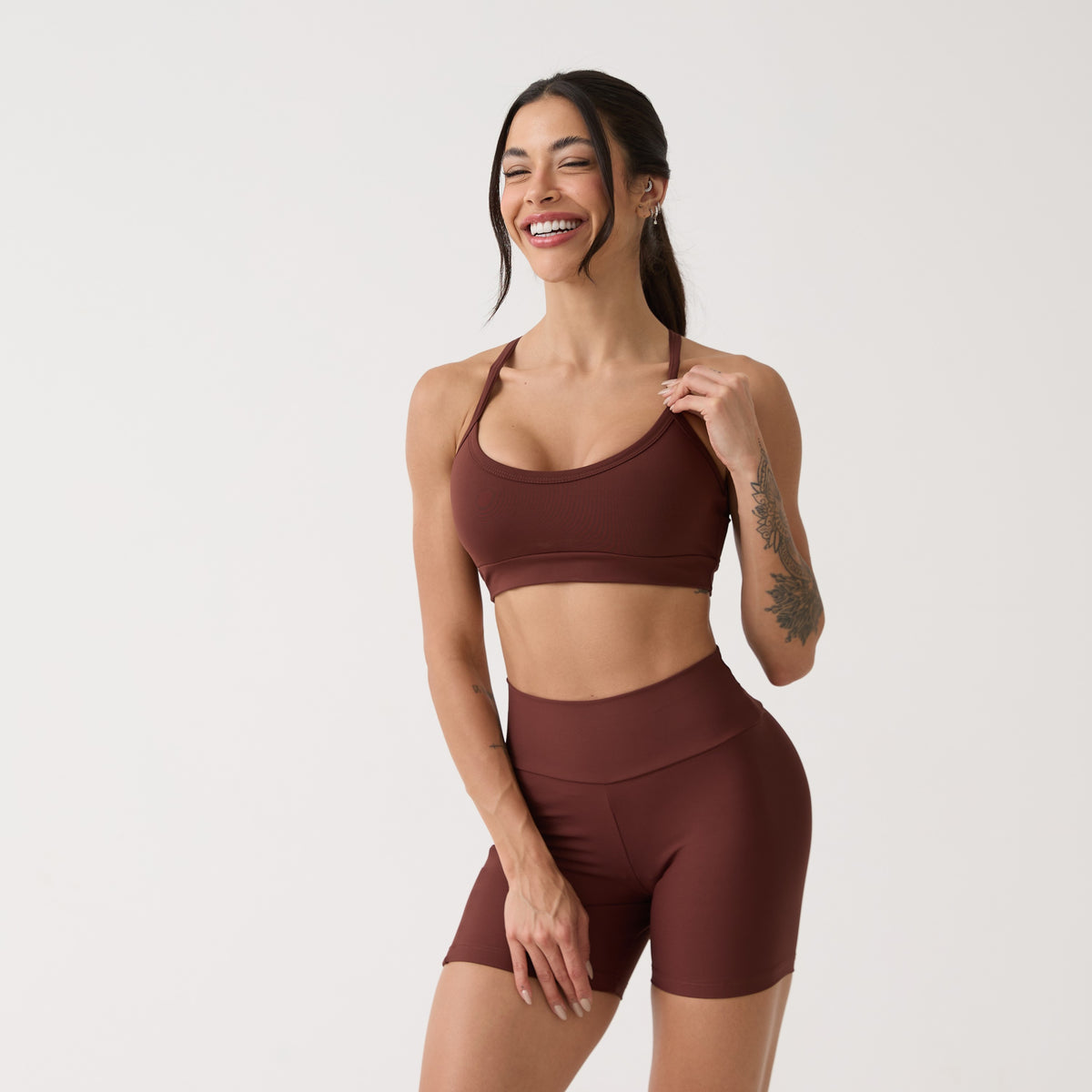 Short Bolso Unilateral - Café