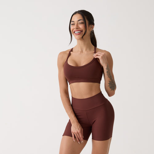Short Bolso Unilateral - Café