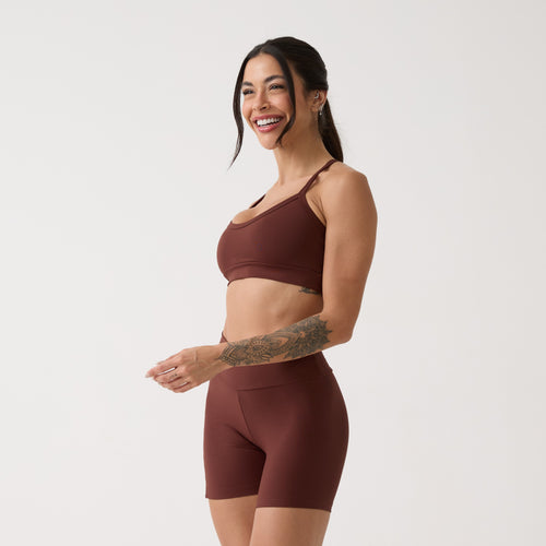 Short Bolso Unilateral - Café