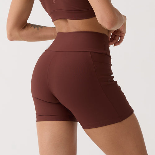 Short Bolso Unilateral - Café