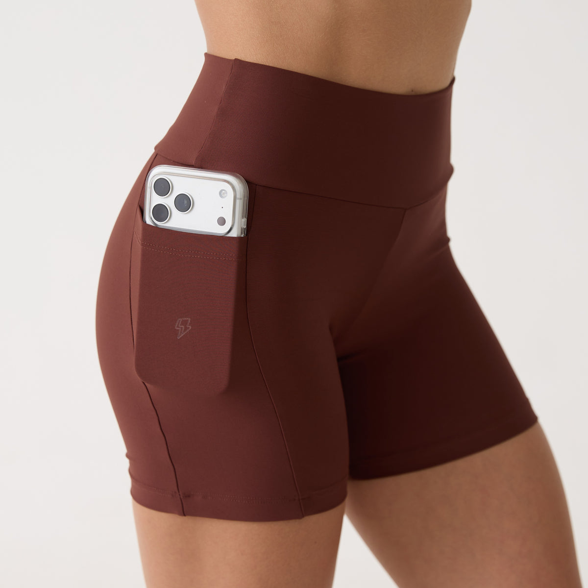 Short Bolso Unilateral - Café