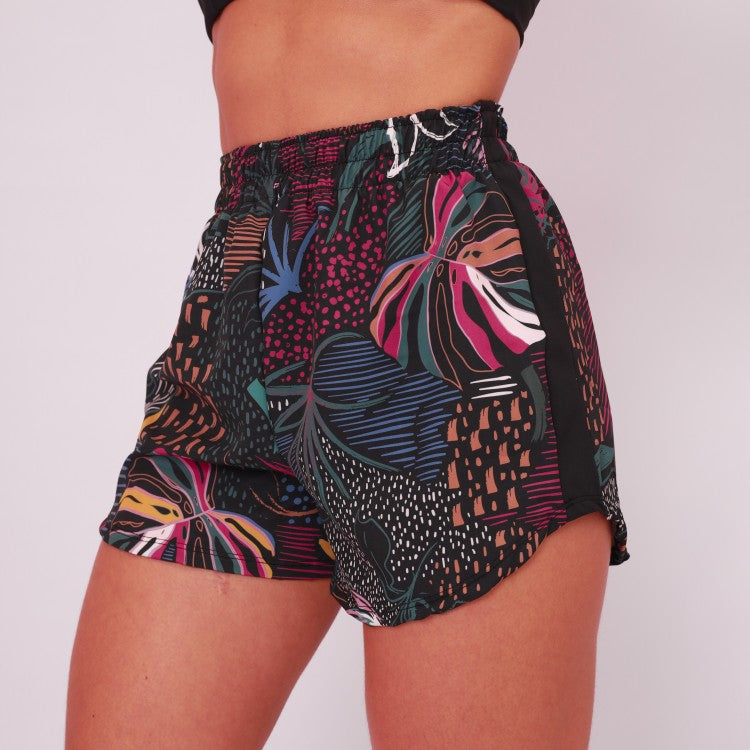Short High Tech Estampado Recorte Lateral - Inverno Tropical