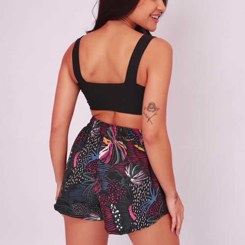 Short High Tech Estampado Recorte Lateral - Inverno Tropical
