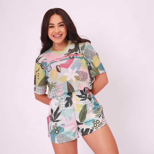Short High Tech Estampado Recorte Lateral - Organic