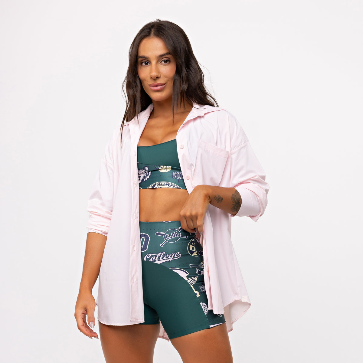 Short Ondas com Bolso Estampado - Esmeralda & College