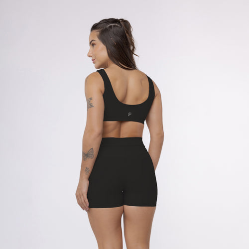 Short Wave Bicolor - Preto & Off White