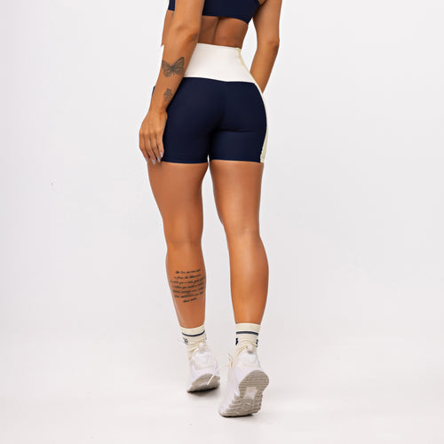 Short Alongado Blocks Tricolor - Tricolor Manteiga