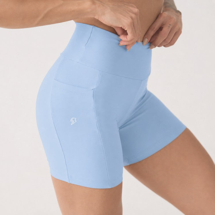 Short Bolso Unilateral - Azul Névoa