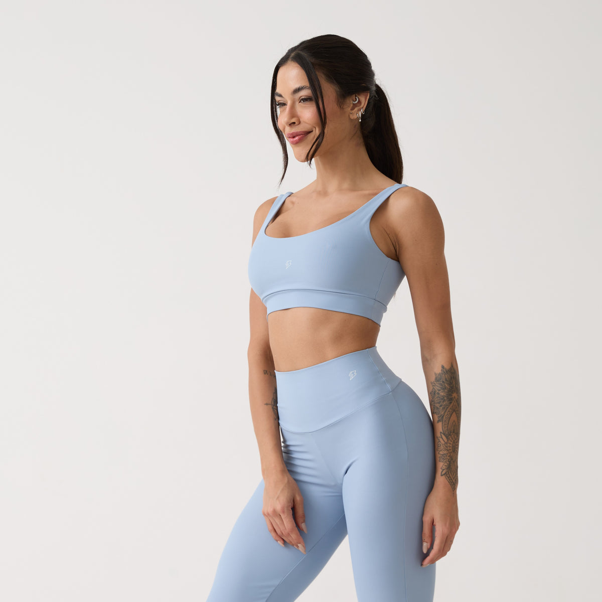 Top Camiseta Básico - Azul Névoa