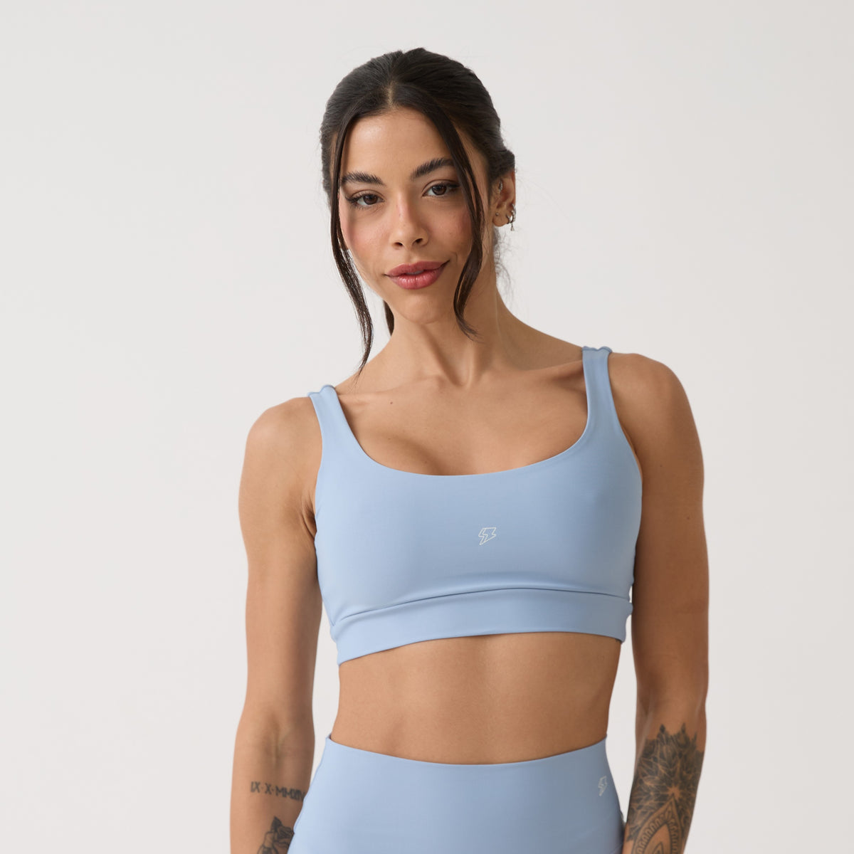 Top Camiseta Básico - Azul Névoa