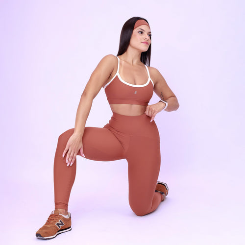 Top Alcinha Nadador Bicolor - Chocolate & Off White