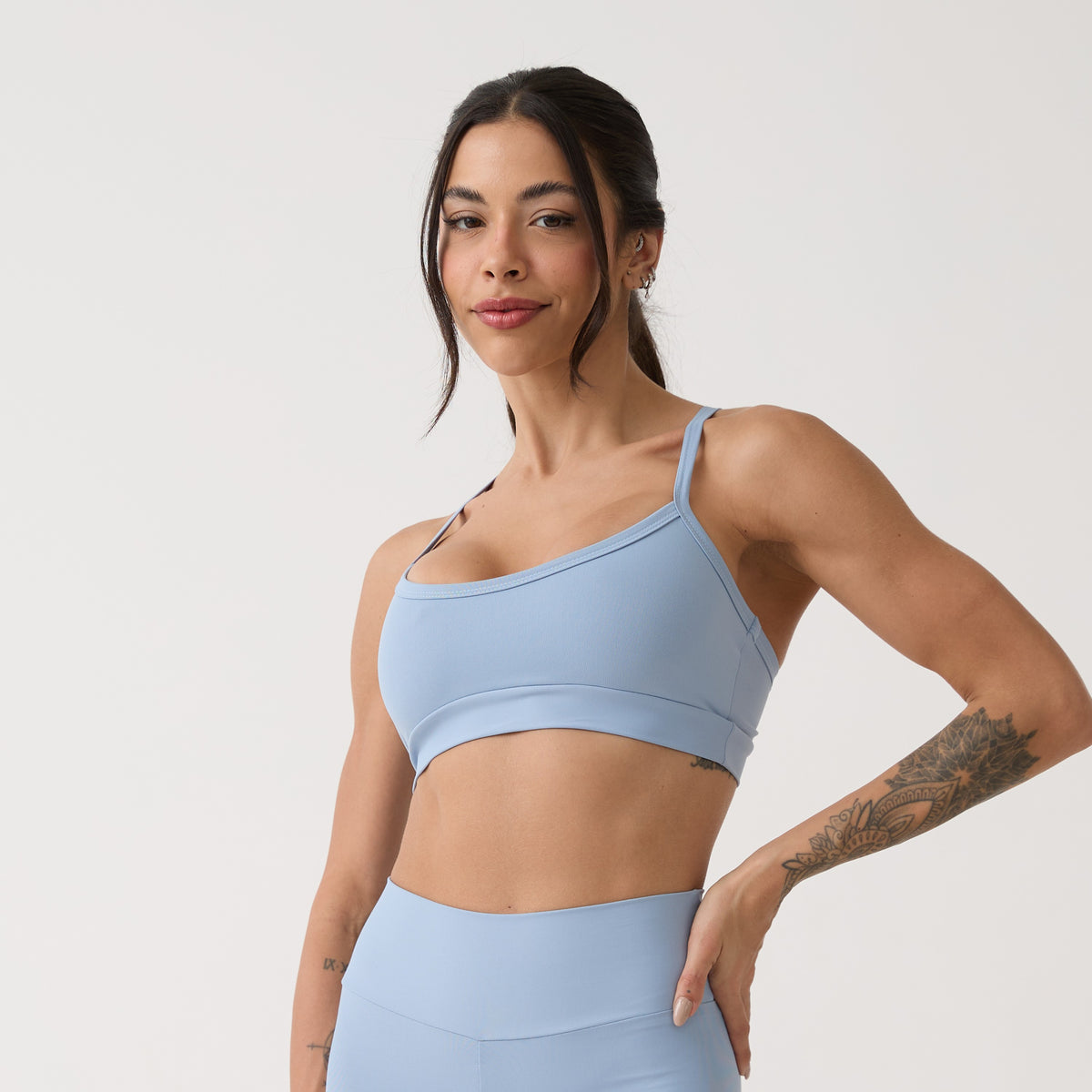 Top Alcinha Nadador - Azul Névoa
