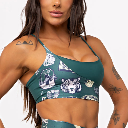 Top Ondas Alça Fina Estampado - Esmeralda & College