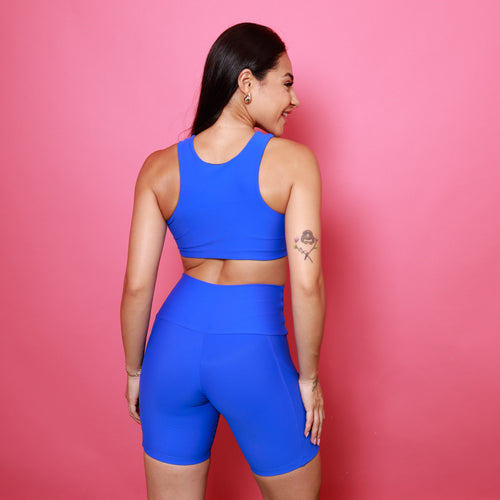 Top Cropped Move - Azul Royal