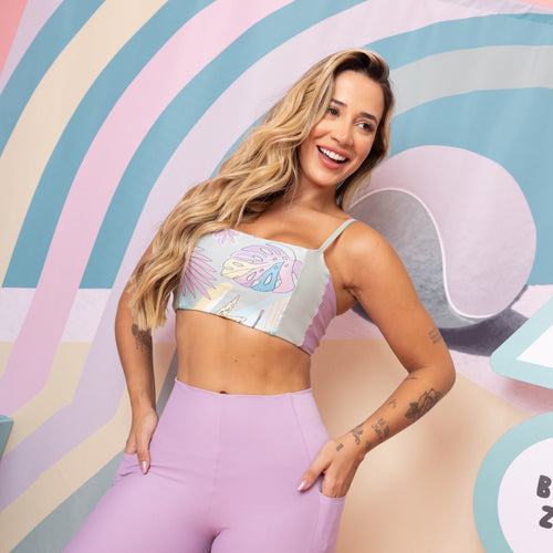 Top Reto Tricolor Estampado - Rainbow Party