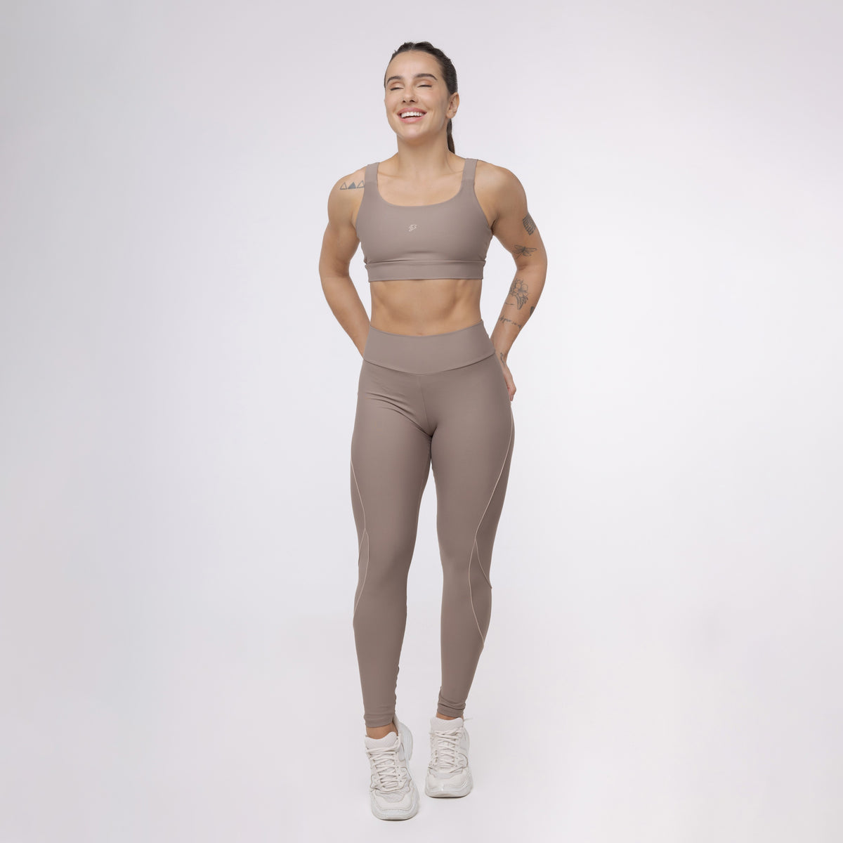 Top Camiseta Alça Elástico - Marrom Trufa