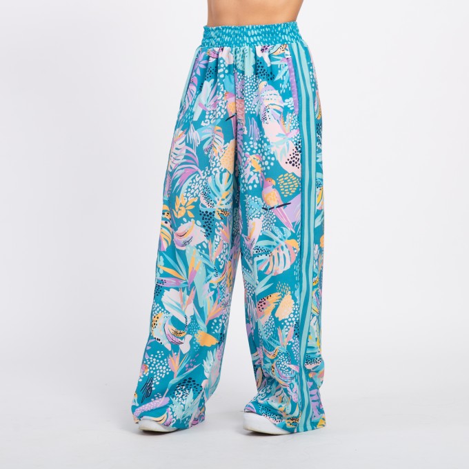 Calça Sport High Tech Estampada - Araras Aquarela