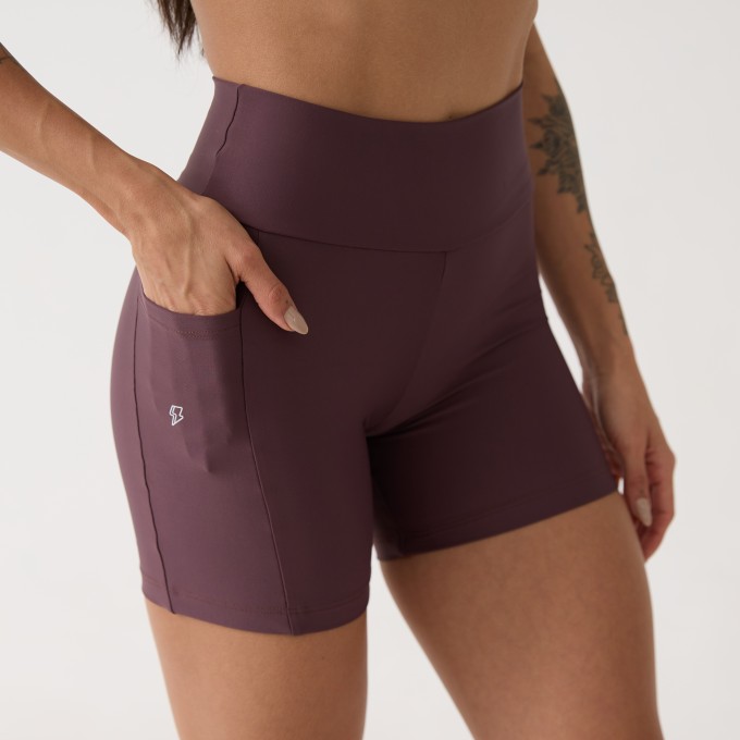 Short Bolso Unilateral - Ameixa