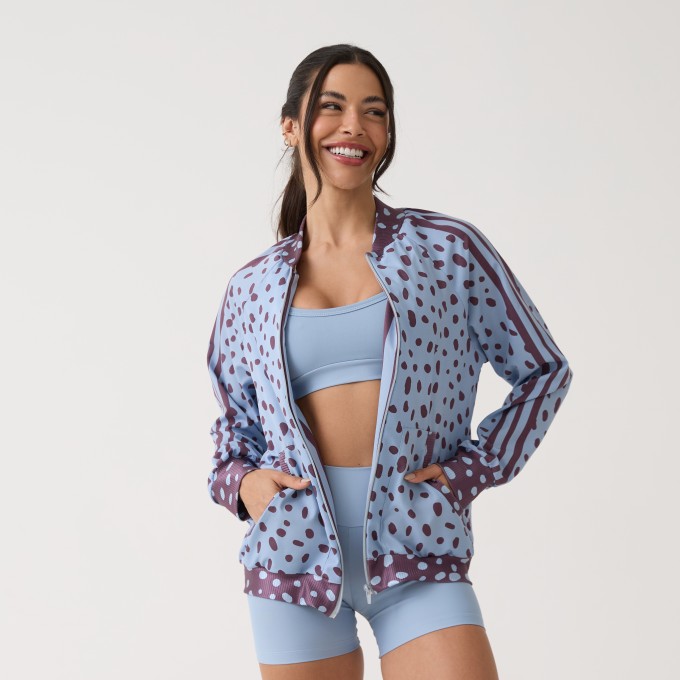 Jaqueta Bomber Estampada - Polka Dot