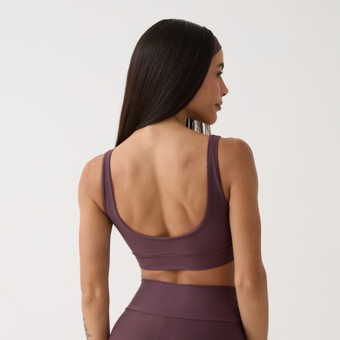 Top Camiseta Básico - Ameixa