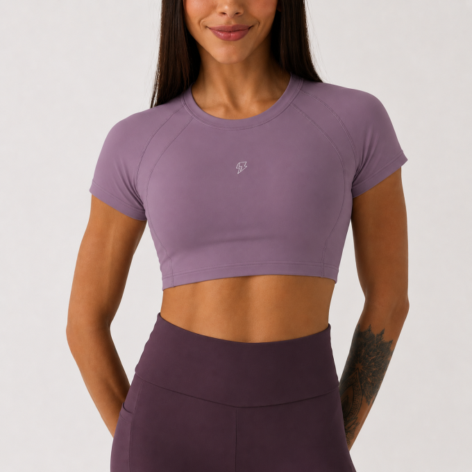 Cropped Raglan Anatômico - Ametista