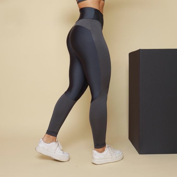 Legging com Bolso Unilateral Anatômico Sertão Glam Chumbo