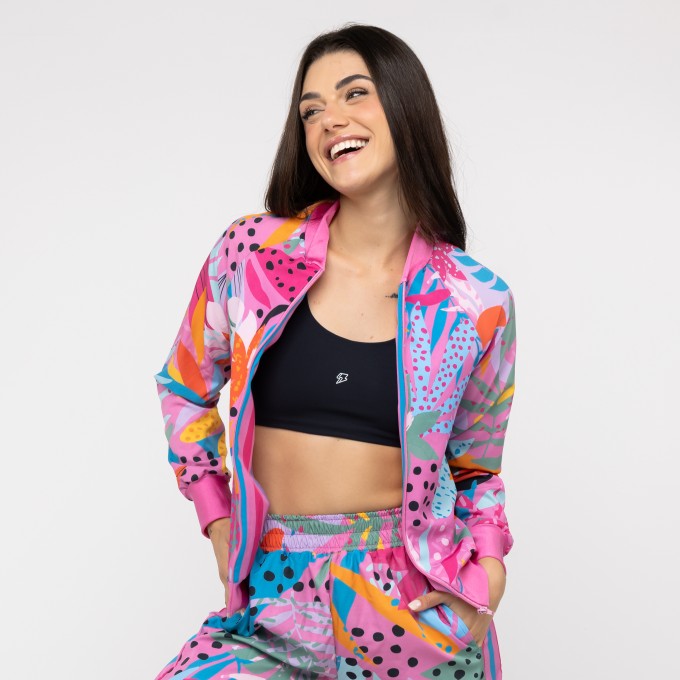 Jaqueta Bomber Estampada - Onça Pop