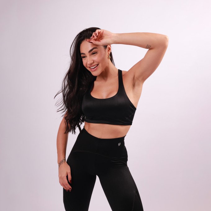 Top Nadador Sculpt Shine - Preto