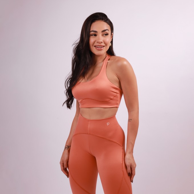 Top Nadador Sculpt Shine - Pêssego Intenso