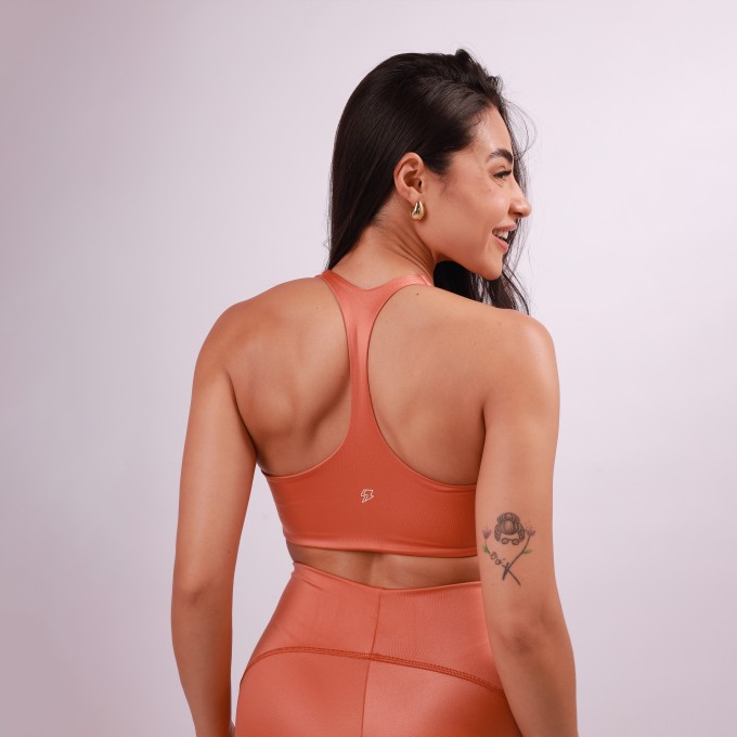 Top Nadador Sculpt Shine - Pêssego Intenso