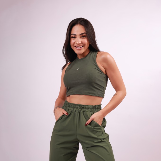 Cropped Nadador Skin - Verde Oliva