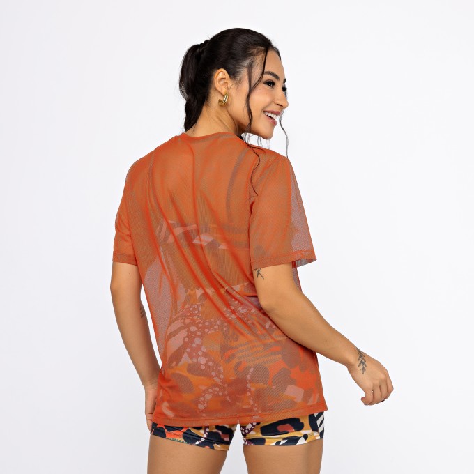 Camisão de Tule - Terracota