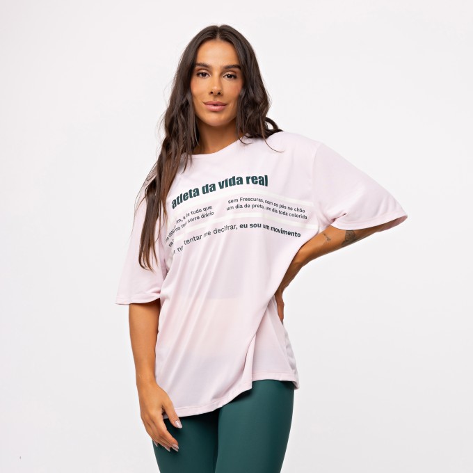 T-shirt Oversized Sport Vida Real - Ballet