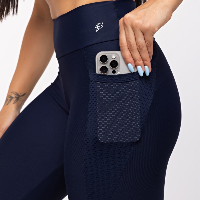 Legging Mesh Anatomic com Bolso - Marinho Profundo