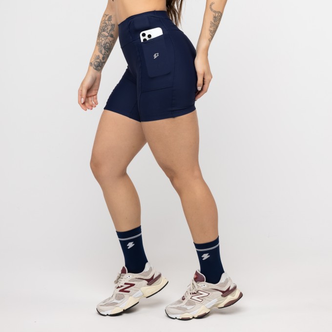 Bermuda Bolsos Running - Azul Marinho