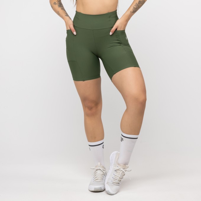 Bermuda Bolsos Running - Verde Oliva