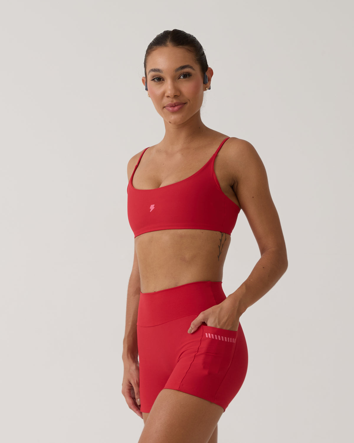 Short com Bolso Run Club - Vermelho